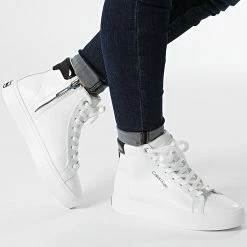 Bon marché 🤩 Baskets Montantes Femme Vulc High Top 0840 White de Calvin Klein 🔔 -France Calvin Klein Soldes 2024 calvin klein 337623 HW0HW00840 0K6 20220921T152655 03