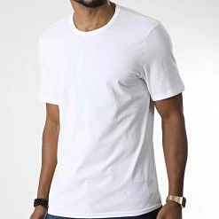 Vente flash ⭐ Tee 👚 Shirt NM1903E Blanc de Calvin Klein 👍 -France Calvin Klein Soldes 2024 calvin klein 337806 NM1903E 6OB 20221021T151750 03