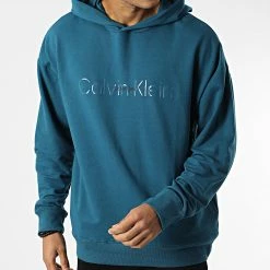 Meilleure affaire ✨ Sweat Capuche NM2353E Bleu Foncé de Calvin Klein 😍