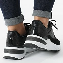 De gros 🧨 Baskets Femme Elevated Runner Lace Up 1336 Black de Calvin Klein ⭐ -France Calvin Klein Soldes 2024 calvin klein 337946 HW0HW01336 BAX 20220920T161517 04