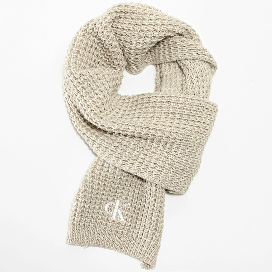 Meilleur prix 😉 Lot Echarpe Et Bonnet Waffle 0149 Beige de Calvin Klein 🎉 4 Meilleur prix 😉 Lot Echarpe Et Bonnet Waffle 0149 Beige de Calvin Klein 🎉 – Image 4