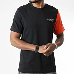 Tout neuf 😉 Tee 👕 Shirt Stacked Colorblock 1777 Noir de Calvin Klein 👍 -France Calvin Klein Soldes 2024 calvin klein 339220 J30J321777 BEH 20221020T152435 03