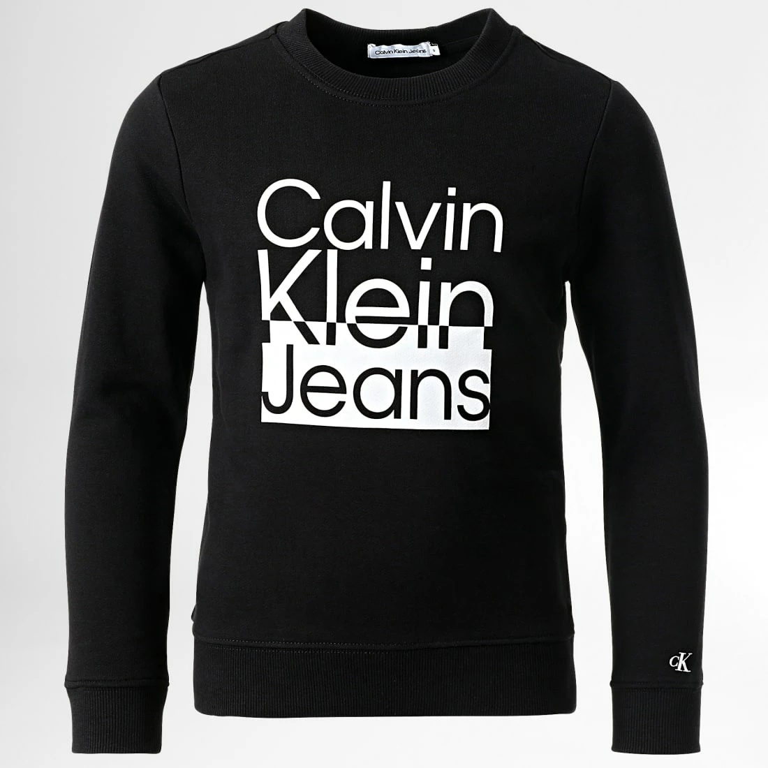 Meilleure vente 👏 Sweat Crewneck Enfant Box Logo 1438 Noir de Calvin Klein ❤️ 1 Meilleure vente 👏 Sweat Crewneck Enfant Box Logo 1438 Noir de Calvin Klein ❤️