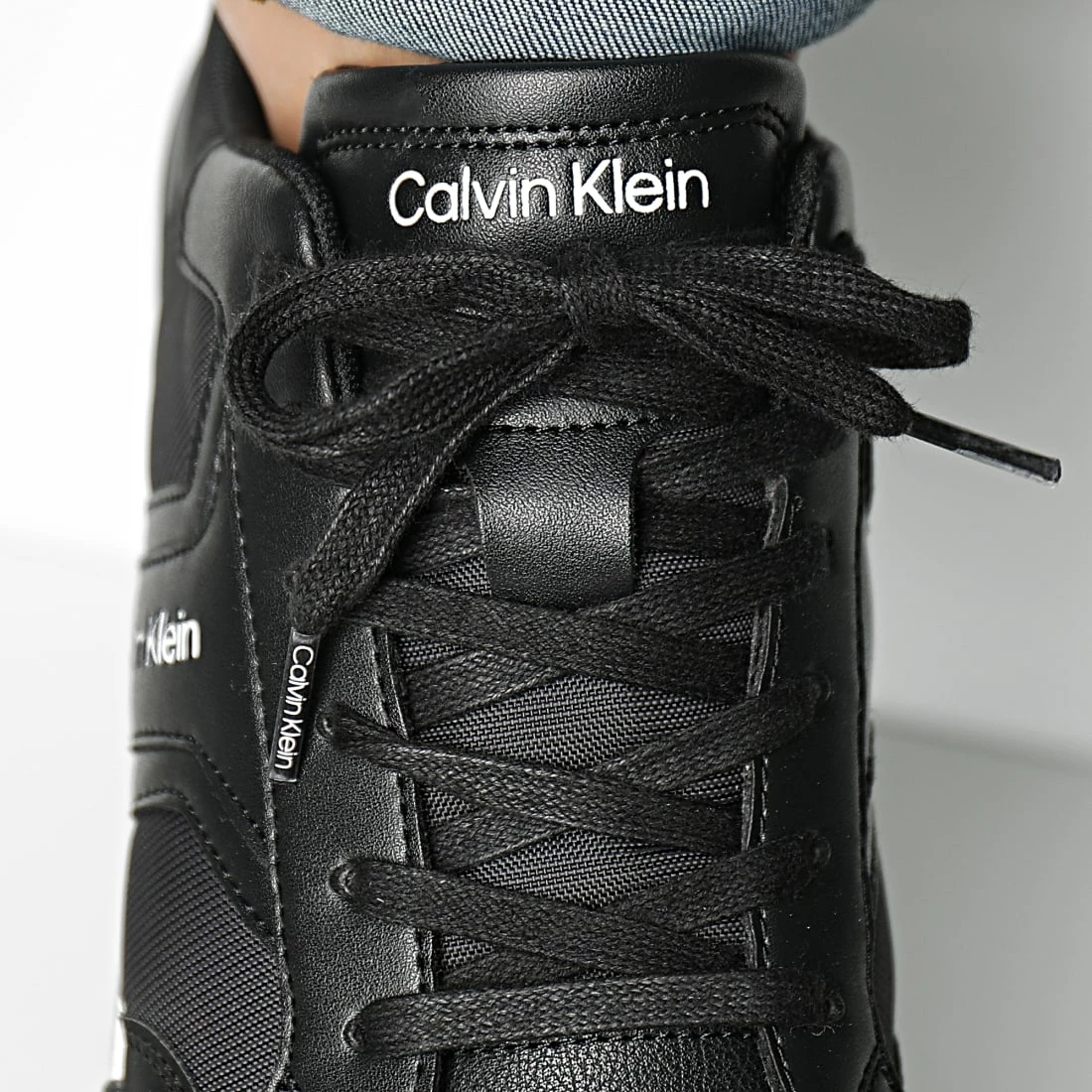 Offres 💯 Baskets Low Top Lace Up Mix 0248 Black de Calvin Klein 🎁 3 Offres 💯 Baskets Low Top Lace Up Mix 0248 Black de Calvin Klein 🎁 – Image 3