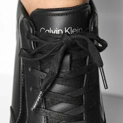 Sortie ⭐ Baskets Low Top Lace Up Leather 0821 Triple Black de Calvin Klein ⌛ -France Calvin Klein Soldes 2024 calvin klein 341115 HM0HM00821 0GL 20221005T135157 03