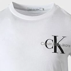 Grosses soldes ✔️ Tee 👚 Shirt Manches Longues Enfant Chest Monogram 1457 Blanc de Calvin Klein 🔥 -France Calvin Klein Soldes 2024 calvin klein 341850 IB0IB01457 YAF 20221110T161231 02