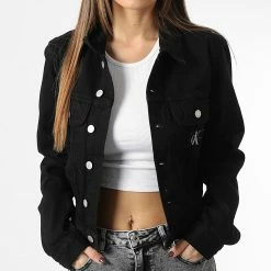Sortie 🥰 Veste Jean Femme 9353 Noir de Calvin Klein 😍 -France Calvin Klein Soldes 2024 calvin klein 341865 J20J219353 1AP 20221124T091422 0