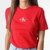 Top 10 👏 Tee 👚 Shirt Femme Monologo 9135 Rouge de Calvin Klein 👏