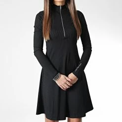 Remise ⭐ Robe Femme Zipper A-Line RIB 9865 Noir de Calvin Klein 😀 -France Calvin Klein Soldes 2024 calvin klein 342082 J20J219865 BEH 20221024T142306 03
