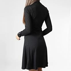 Remise ⭐ Robe Femme Zipper A-Line RIB 9865 Noir de Calvin Klein 😀 -France Calvin Klein Soldes 2024 calvin klein 342082 J20J219865 BEH 20221024T142307 04
