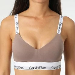 De gros 🔥 Brassière Femme Light Lined QF7030E Taupe de Calvin Klein 😀
