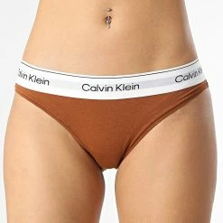 Meilleur prix 🛒 Culotte Femme QF7047E Marron de Calvin Klein 🌟