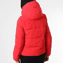 Promo 😉 Doudoune Femme Capuche Mono Logo 9007 Rouge de Calvin Klein 🛒 -France Calvin Klein Soldes 2024 calvin klein 342453 J20J219007 XL6 20221031T142703 04