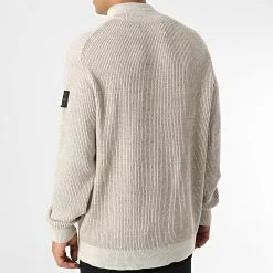 Meilleure affaire 🤩 Pull Col Zippé 1688 Beige Chiné de Calvin Klein ❤️ -France Calvin Klein Soldes 2024 calvin klein 342513 J30J321688 ACF 20221024T154237 04