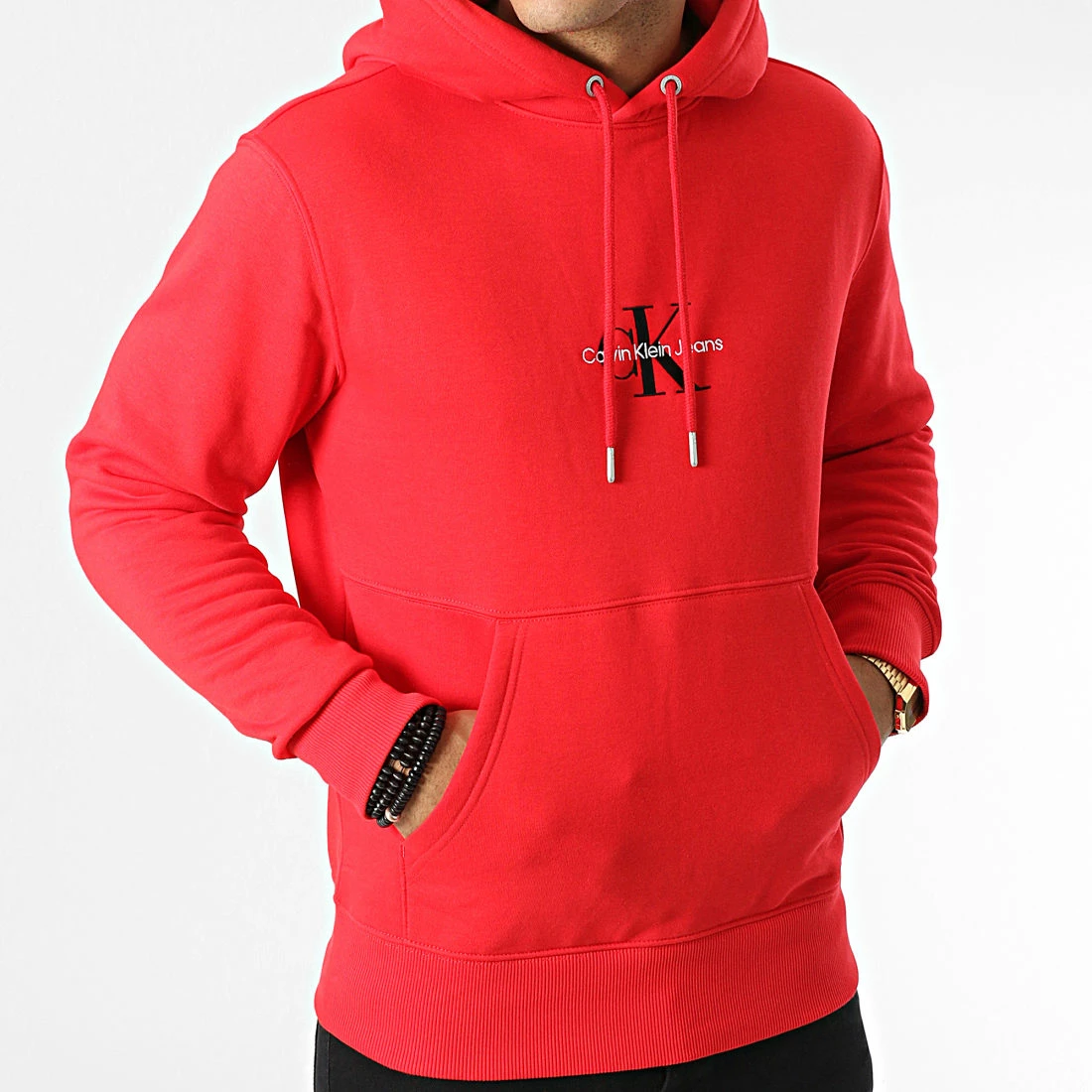 Le moins cher ✔️ Sweat Capuche Monologo 0836 Rouge de Calvin Klein 😉 3 Le moins cher ✔️ Sweat Capuche Monologo 0836 Rouge de Calvin Klein 😉 – Image 3
