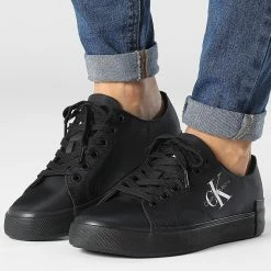Offres ✨ Baskets Femme Essential Vulcanized 0756 Black de Calvin Klein 😀