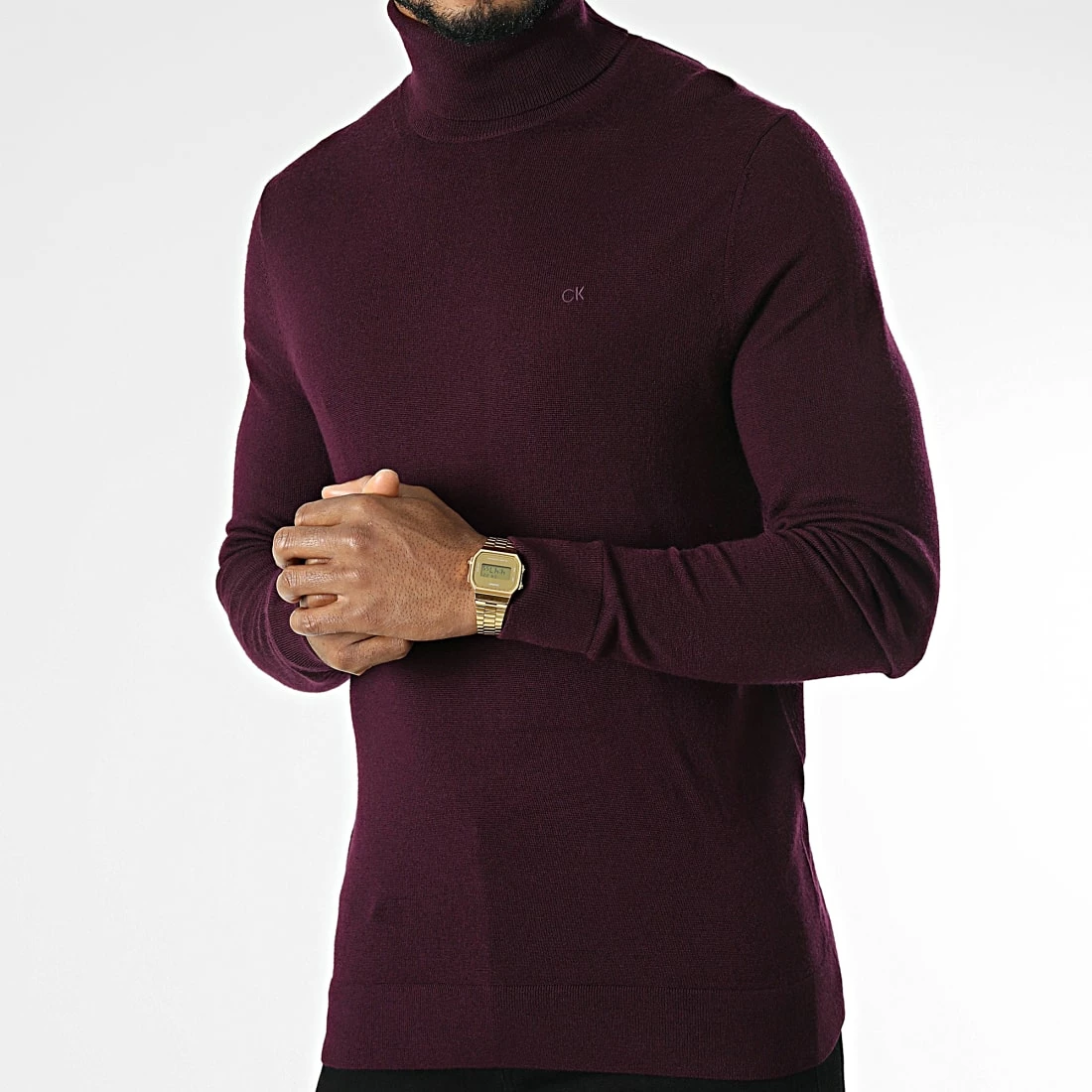 Sortie ⌛ Pull Col Roulé Superior 0420 Violet de Calvin Klein ✨ 3 Sortie ⌛ Pull Col Roulé Superior 0420 Violet de Calvin Klein ✨ – Image 3