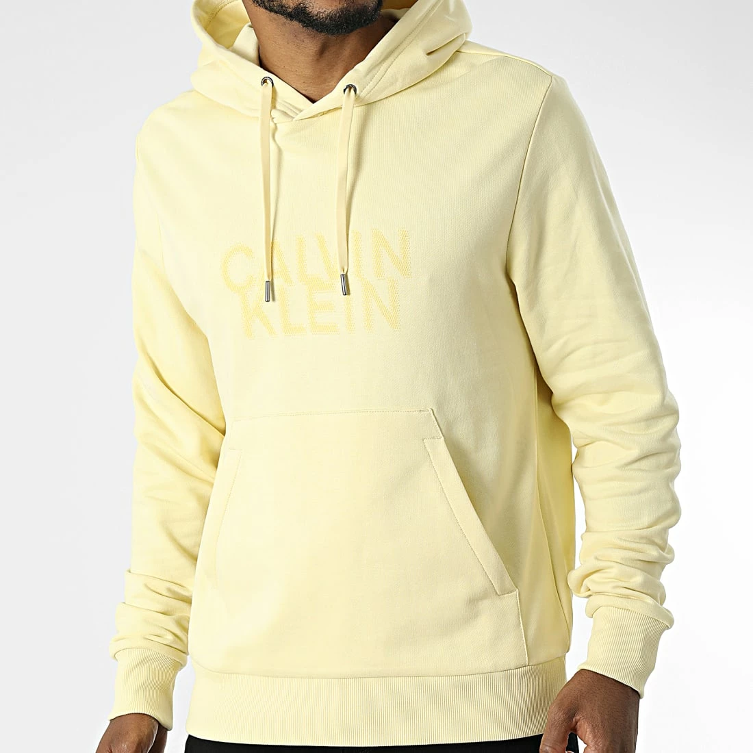 Nouveau ⌛ Sweat Capuche Distorted Logo 0075 Jaune de Calvin Klein 🧨 1 Nouveau ⌛ Sweat Capuche Distorted Logo 0075 Jaune de Calvin Klein 🧨