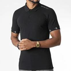 Sortie ⌛ Polo Manches Courtes 1700 Noir de Calvin Klein 🔔 -France Calvin Klein Soldes 2024 calvin klein 343442 J30J321700 BEH 20221020T154659 03