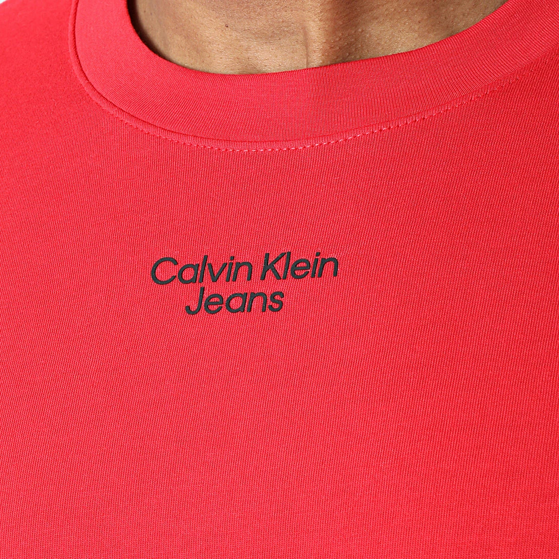 Remise 🎉 Tee 👚 Shirt 0595 Rouge de Calvin Klein 🎉 2 Remise 🎉 Tee 👚 Shirt 0595 Rouge de Calvin Klein 🎉 – Image 2