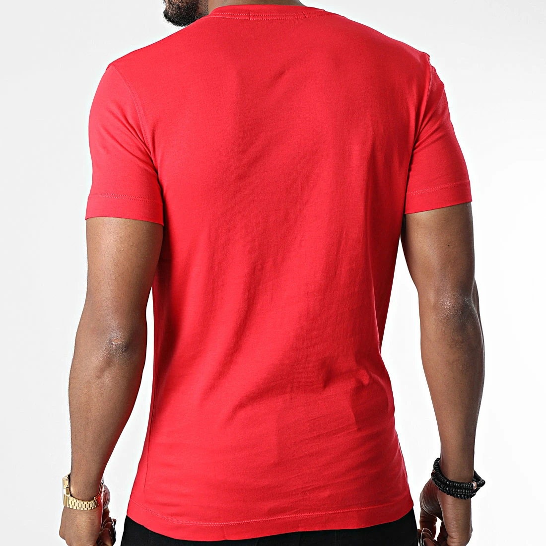 Remise 🎉 Tee 👚 Shirt 0595 Rouge de Calvin Klein 🎉 4 Remise 🎉 Tee 👚 Shirt 0595 Rouge de Calvin Klein 🎉 – Image 4