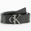 Sortie 🎉 Ceinture Femme Mono Hardware Leather 0364 Noir de Calvin Klein 👏