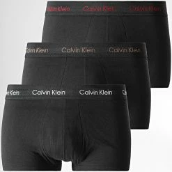Bon marché 🌟 Lot De 3 Boxers U2664G Noir de Calvin Klein 🎉
