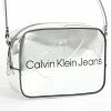 Promo 🥰 Sac A Main Femme Sculpted Camera Bag 0396 Argenté de Calvin Klein 🥰