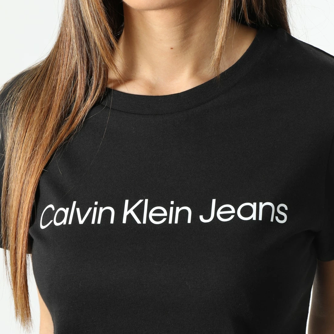 Bon marché 👍 Tee 👕 Shirt Femme 0253 Noir de Calvin Klein 😉 2 Bon marché 👍 Tee 👕 Shirt Femme 0253 Noir de Calvin Klein 😉 – Image 2