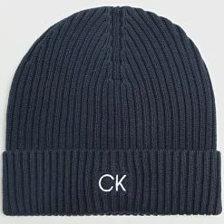 Sortie 🎁 Bonnet Classic Cotton 9680 Bleu Marine de Calvin Klein 🎁
