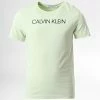 Sortie ⌛ Tee 👕 Shirt Institutional 0298 Vert de Calvin Klein 👍