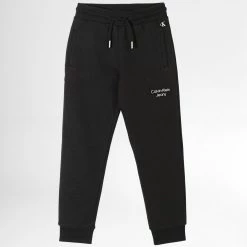 Offres 🎁 Pantalon Jogging Enfant Stack Logo 1282 Noir de Calvin Klein 🌟