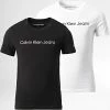 Bon marché 😉 Lot De 2 Tee 👕 Shirts Enfant 1531 Blanc Noir de Calvin Klein ✨