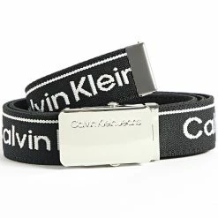 Remise 😀 Ceinture Logo Tape 0393 Noir de Calvin Klein ✔️