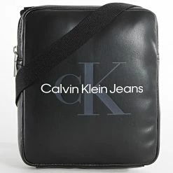 Meilleure vente 😍 Sacoche Monogram Soft Reporter 0108 Noir de Calvin Klein 🛒
