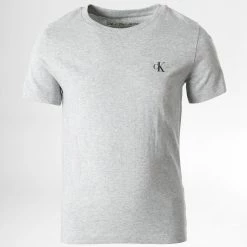 Sortie 💯 Lot De 2 Tee 👚 Shirts Enfant 1093 Blanc Gris Chiné de Calvin Klein 👍 -France Calvin Klein Soldes 2024 calvin klein 345082 IB0IB01093 0IN 20221108T161129 03
