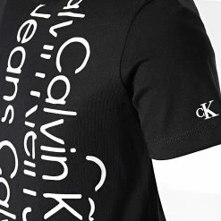 Offres 💯 Tee 👚 Shirt Enfant Maxi Repeat Institutional Logo 1535 Noir de Calvin Klein 👏 -France Calvin Klein Soldes 2024 calvin klein 345083 IB0IB01535 BEH 20221109T161908 02