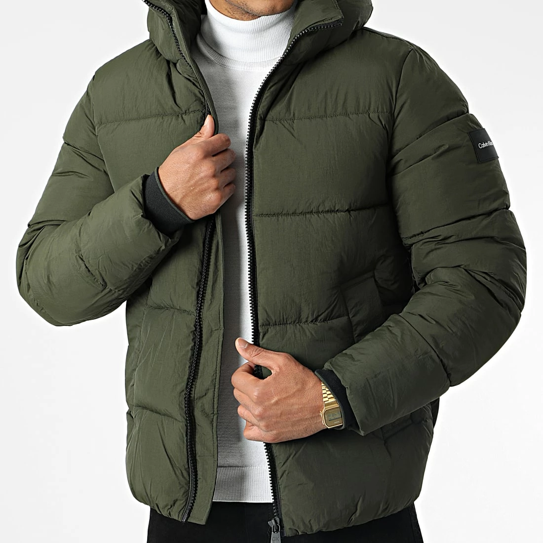 Coupon ✨ Doudoune Capuche Crinkle Nylon Puffer 0336 Vert Kaki de Calvin Klein 👏 1 Coupon ✨ Doudoune Capuche Crinkle Nylon Puffer 0336 Vert Kaki de Calvin Klein 👏