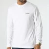 De gros ✔️ Tee 👕 Shirt Manches Longues Micro Logo Interlock 0629 Blanc de Calvin Klein 🔔