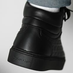 Vente flash ✨ Baskets High Top Lace Up Zip 1008 Black Mono de Calvin Klein ✔️ -France Calvin Klein Soldes 2024 calvin klein 345297 HM0HM01008 0GL 20221028T112849 04