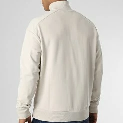 Vente flash ❤️ Sweat Col Zippé Cotton Comfort Quarter Zip 0627 Beige de Calvin Klein 🛒 -France Calvin Klein Soldes 2024 calvin klein 345328 K10K110627 ACE 20221028T114109 04