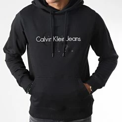 Le moins cher 😀 Sweat Capuche 0805 Noir de Calvin Klein ❤️ -France Calvin Klein Soldes 2024 calvin klein 345374 J30320805 0GQ 20221025T154952 03