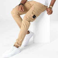 Meilleure affaire 👍 Pantalon Cargo Skinny Washed 2043 Beige de Calvin Klein 💯 -France Calvin Klein Soldes 2024 calvin klein 345420 J30J322043 GV7 20221027T162205 03