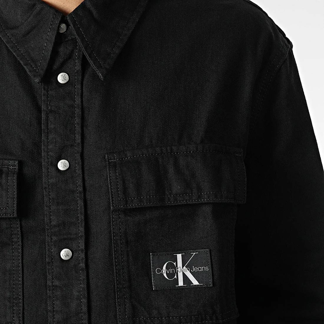 De gros 👍 Surchemise Jean 1278 Noir de Calvin Klein 🥰 2 De gros 👍 Surchemise Jean 1278 Noir de Calvin Klein 🥰 – Image 2