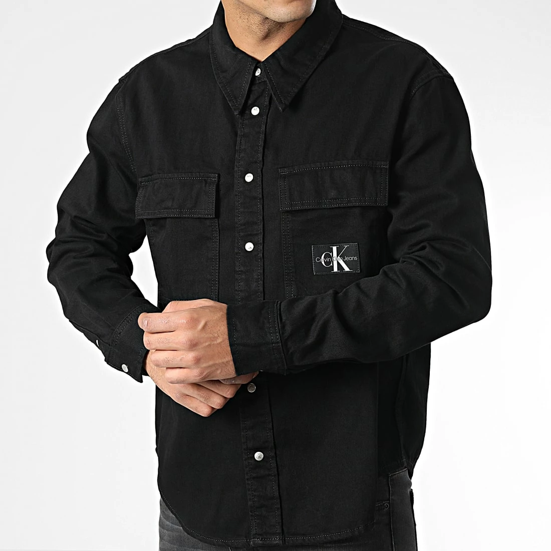 De gros 👍 Surchemise Jean 1278 Noir de Calvin Klein 🥰 3 De gros 👍 Surchemise Jean 1278 Noir de Calvin Klein 🥰 – Image 3