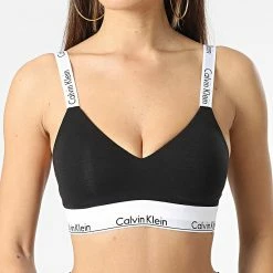 Coupon 🎁 Brassière Femme QF7059E Noir de Calvin Klein 🔥