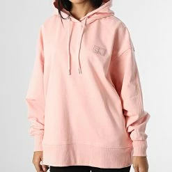 Tout neuf ❤️ Sweat Capuche Femme 9754 Rose de Calvin Klein ⭐