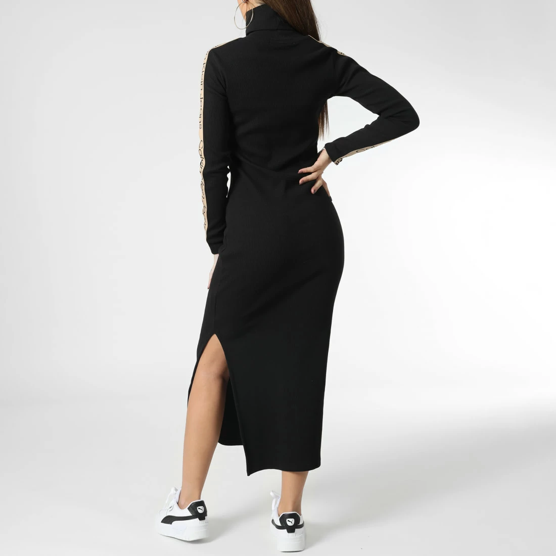 Top 10 🎉 Robe Col Roulé A Bandes Femme 9993 Noir de Calvin Klein ⭐ 4 Top 10 🎉 Robe Col Roulé A Bandes Femme 9993 Noir de Calvin Klein ⭐ – Image 4