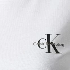 Meilleur prix 😉 Lot De 2 Tee 👚 Shirt Slim Femme 9734 Blanc de Calvin Klein 🥰 -France Calvin Klein Soldes 2024 calvin klein 345649 J20J219734 YAF 20221114T121455 02