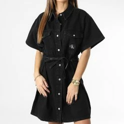 Coupon ❤️ Robe Jean Femme 0238 Noir de Calvin Klein 🧨